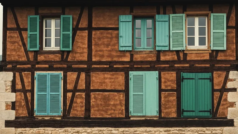 Rénovation de façade avec nouveaux volets